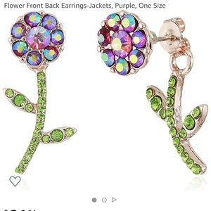 Betsey Johnson | Flower Front Back Earrings